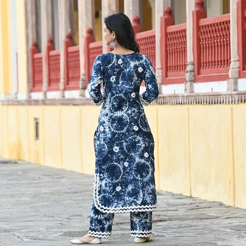 ANNI DESIGNER Womens Cotton Blend Kurta Palazzos Set