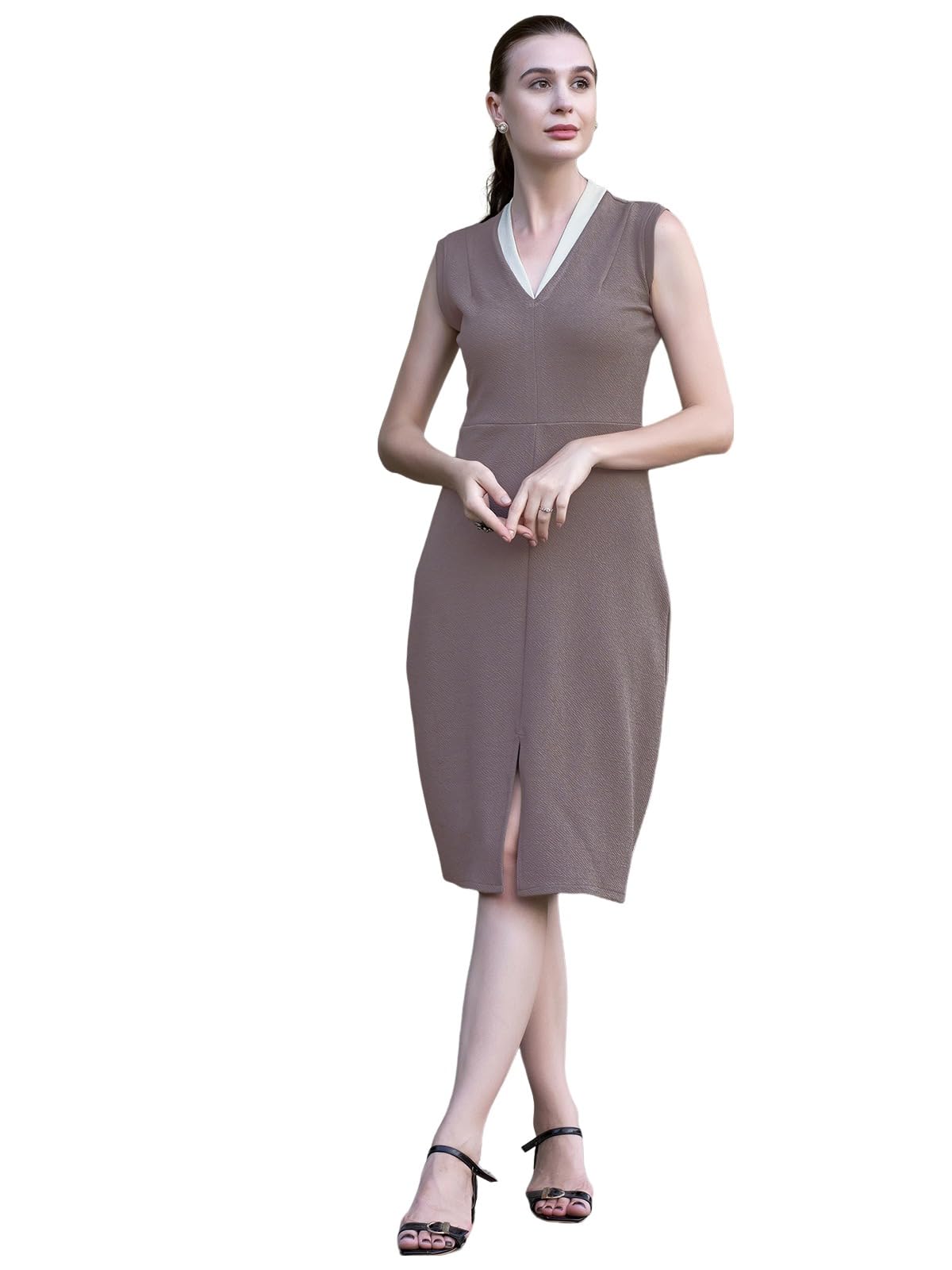 Selvia Western Dress For Women|Solid Lycra Western Dress For Women|A-Line Dress For Women|One Piece Dress For Women (721Dtk11751