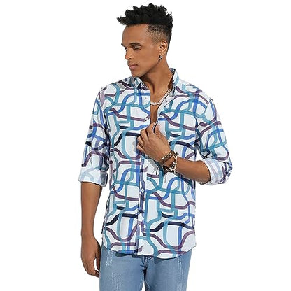 Campus Sutra Mens Regular Fit Shirt (CBSSM23_CSMSSRT5642_Multicolour