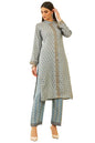 Soch Womens Blue Muslin Floral Printed Kurta Set With Zari Detailed