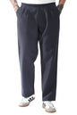 Hubberholme Men Solid Relaxed Fit Mid-Rise Korean Trousers 23 Charcoal