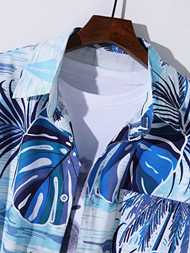 Leriya Fashion MenS Printed Regular Fit Shirt Blue