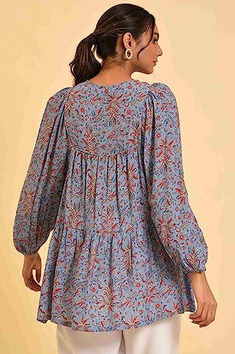 W for Woman Womens Regular Fit Top (23FEW31205-810335_Blue