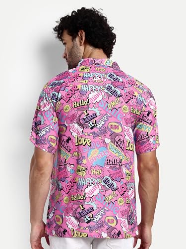 Greciilooks Mens Rayon Casual Shirt Regular Fit Men Casual Shirt (Multicolor, X-Large)