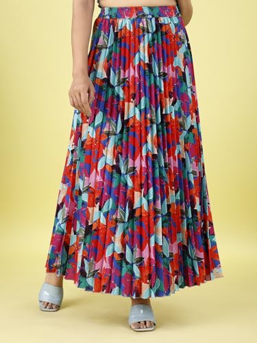 Kzully Crepe Western WomenS Skirts Multicolour