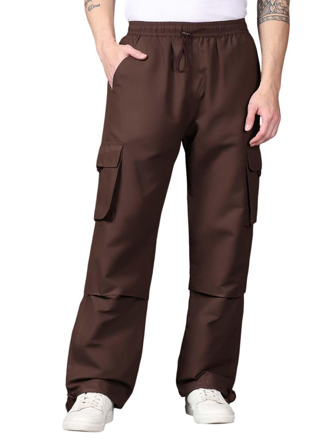 Kotty MenS Cargo Pants | Cotton Cargo Pants For Men | Comfortable & Stylish Cargos(Brown,34)