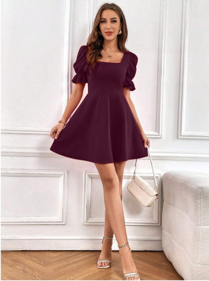 Oomph! WomenS Western & Fusion Wear Stetchable Party Dress For Women, Purple - Md963
