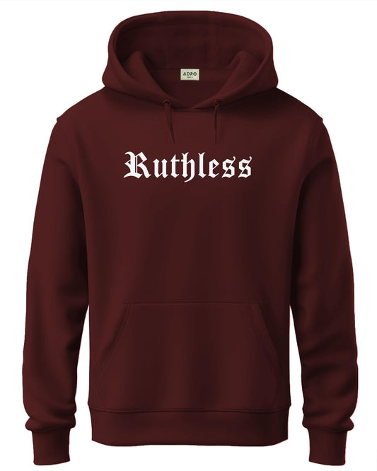 ADRO Mens Cotton Neck Hooded Sweatshirt (H24-RUTH-MR_Maroon