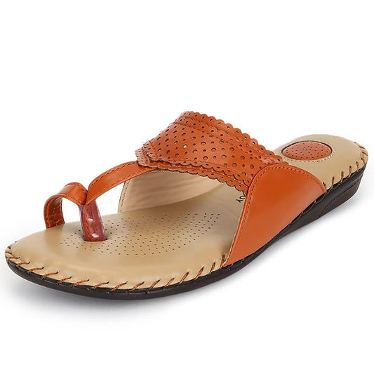 Ortho Joy Doctor Slippers | Soft Fancy Footwear For Women | Comfortable Chappal For Women Brown Color