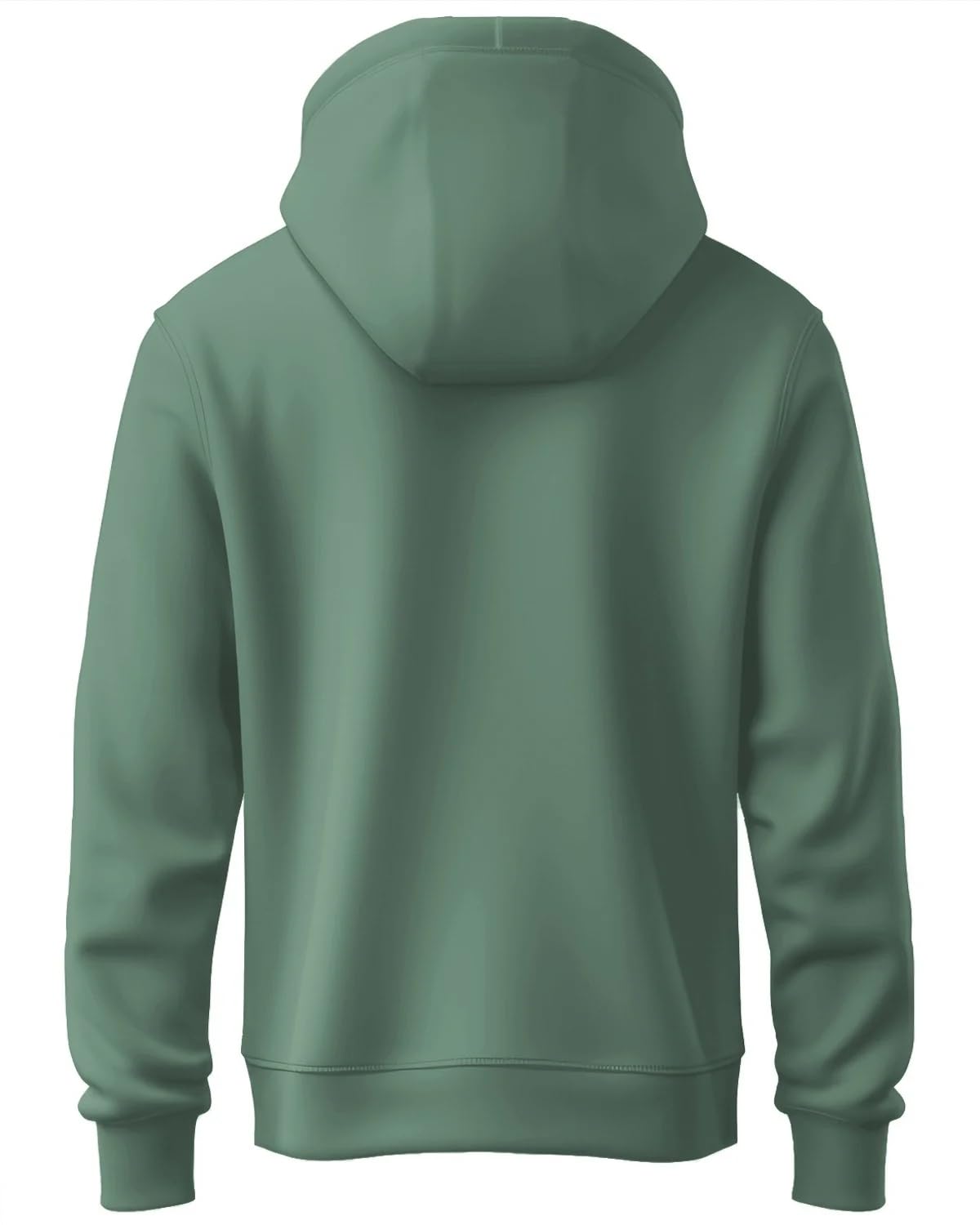 ADRO Mens Cotton Neck Hooded Sweatshirt (H24-PLN-PT_Pista