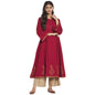Fabindia Women Cotton Hand Block Print Long Kurta Yellow_M