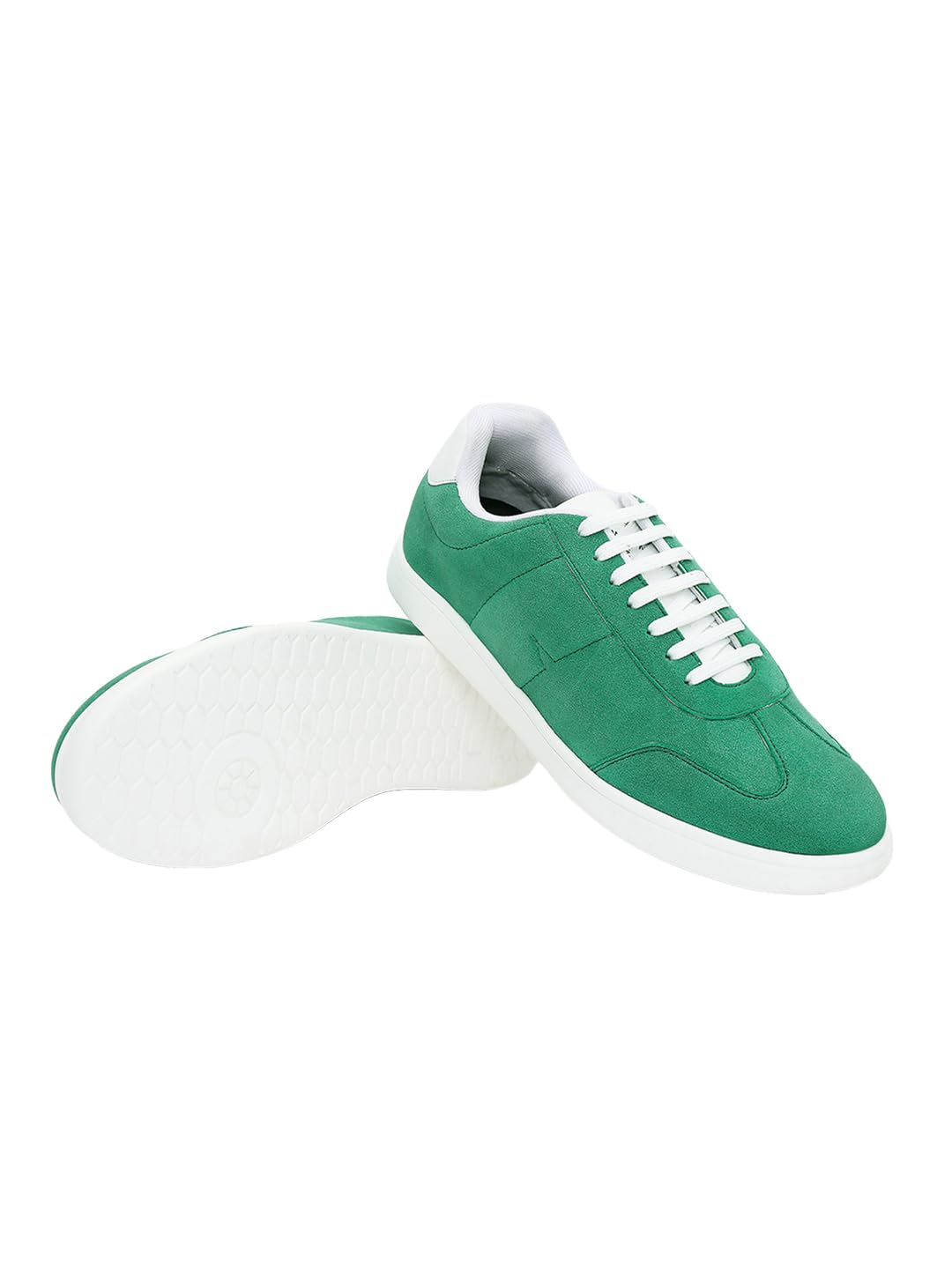 Bewakoof MenS Moss Green & White Color Block Low-Top Sneakers 684839 Moss Green_Uk 10
