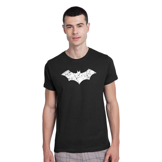 Bewakoof Men Logo Batman Glow in Dark Half Sleeve T-Shirt (BML) -L