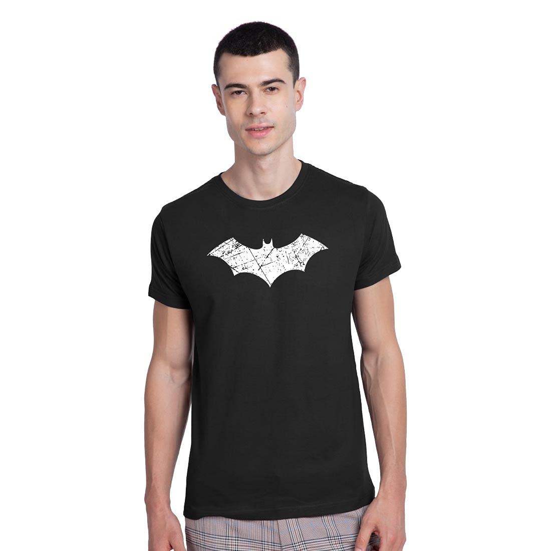 Bewakoof Men Logo Batman Glow in Dark Half Sleeve T-Shirt (BML) -M