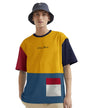 Noble Monk MenS Round Neck Loose Fit Half Sleeves Colorblocked T-Shirt