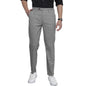 The Indian Garage Co Men Regular Fit Solid Mid-Rise Stretchable Trousers Grey