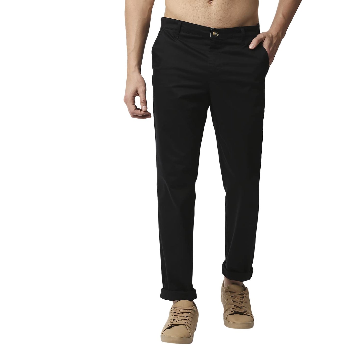 Thomas Scott Men Millennium Slim Fit Chino Pants Black