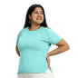 BlissClub Pointelle at-Ease CottonKnit Top | 100% Cotton top| Breathable | Ventilation Panels | Short Sleeves