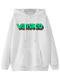 Veirdo Mens Cotton Fleece Regular Fit Full Sleeve Hoodie Front Logo Printed Hoodie