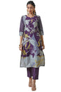 Soch WomenS Poly Muslin Kurta Set (Ewa4Ks10421A_Purple