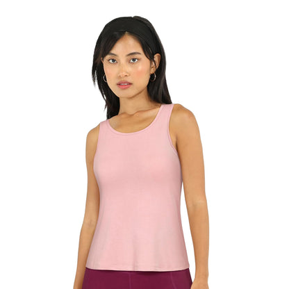 BlissClub Step Up Tank | Two Layer Fabric | Modal-Polyester | Sleeveless | Sweat-Wicking