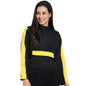 Bewakoof Womens Black Color Block Windcheater
