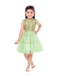 Aarika Girl's Sea Green Color Frock (SP-FK-21906-C-GREEN-18)