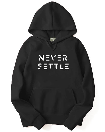 ADRO Men's Cotton Neck Hooded Sweatshirt (H22-M-SET-BL_Black)
