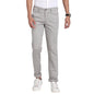 Turtle Men Cotton Stretch Dobby Print Ultra Slim Fit Grey Melange Casual Trouser