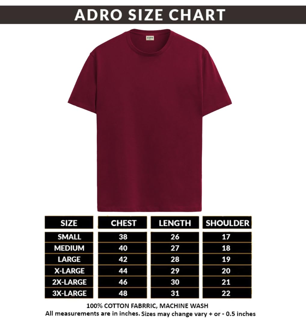ADRO Mens Nature Graphic Tshirt - Premium Cotton T-Shirt with Stunning Nature Design - Best for Outdoor Enthusiasts Print Maroon