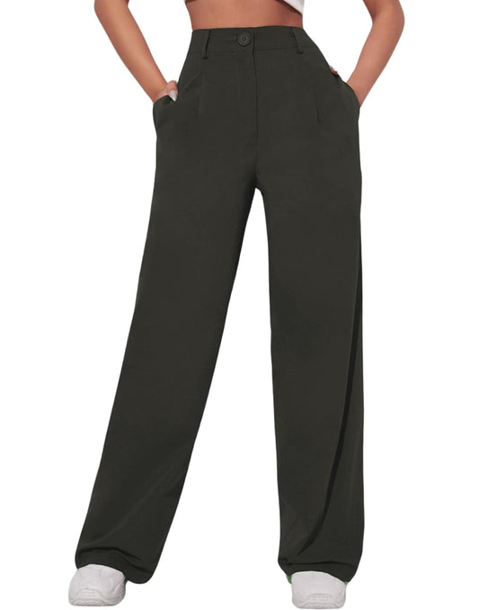 Leriya Fashion Relaxed Women Trouser (Lf-Tr928_Dark Green