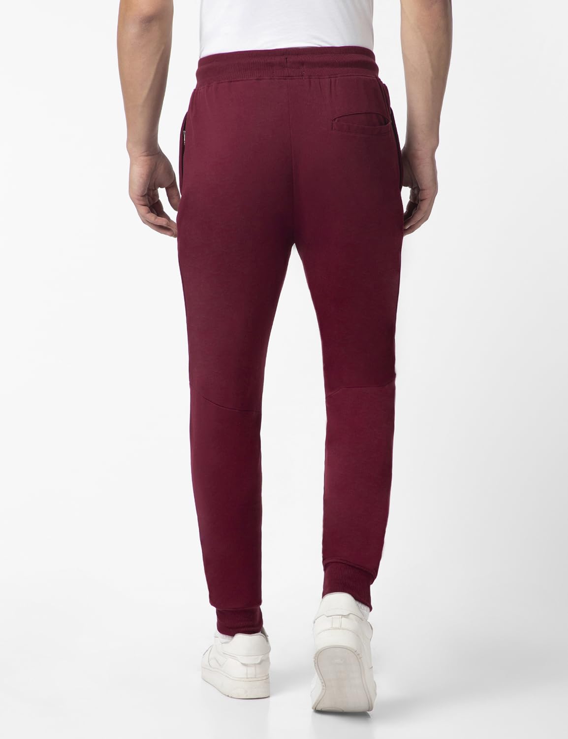 FYLTR Mens Casual Straight Leg Joggers with Stripe Tape Detail - Elasticated Waist with Drawstring | Zip Pockets | Solid Color