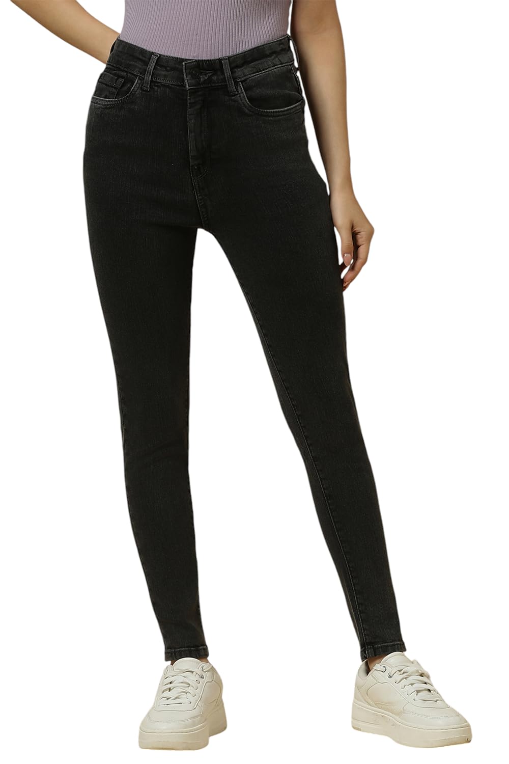 Allen Solly Women Skinny Fit Solid Casual Jeans
