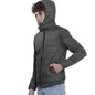 The Indian Garage Co Men Grey Slim Fit Solid Puffer Jacket