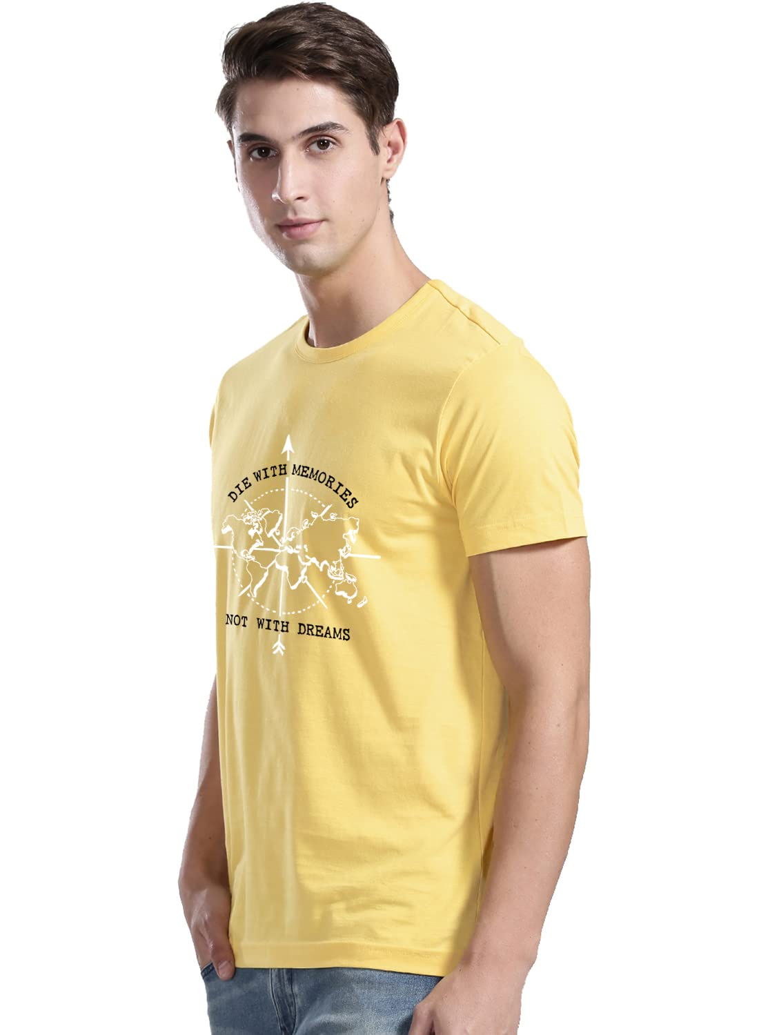 Adro Die With Memories Not With Dreams Mens Printed T-Shirt (M)