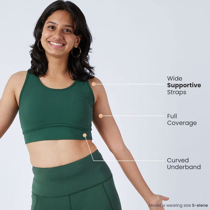 BlissClub WomenThe Ultimate Comfort Sports Bra | Sports Bra for Women | Slip-in Pads | Full Coverage | CloudSoft Fabric