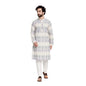 Fabindia Men Ikat Weave Slim Fit Kurta Cotton_Xs White