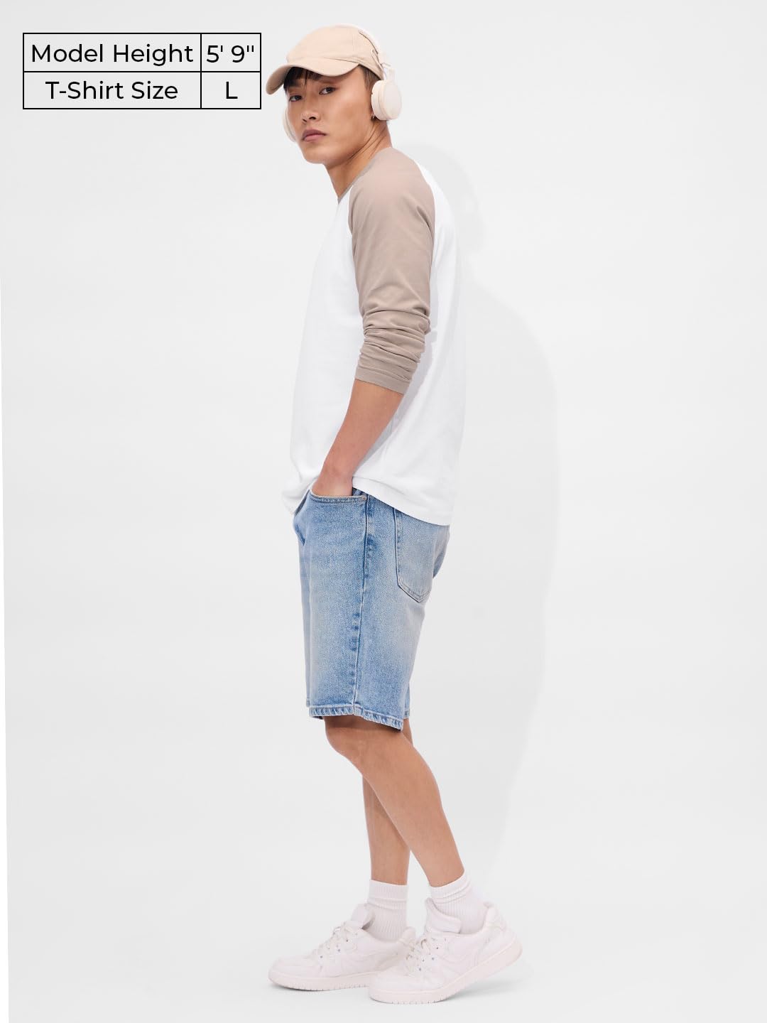 The Souled Store Beige Melange Men and Boys Round Neck Full Sleeve T-Shirts