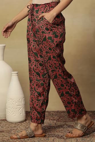 Folksong Strechable Straight Pants for Women | Trousers for Women | W for Woman