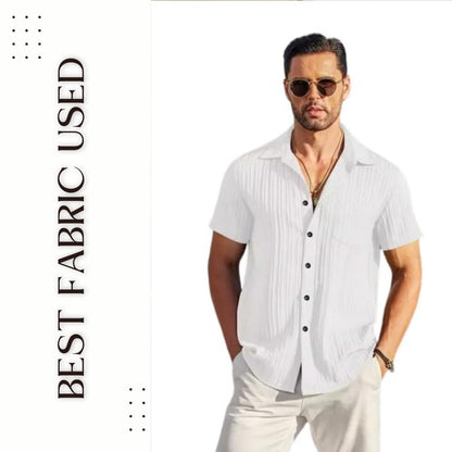 Funky Rich Funkyrich Textured Popcorn Shirts For Men || Casual Shirt For Men || Shirt For Men|| Men Stylish Half Sleeve Shirt ||