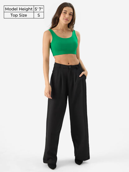 The Souled Store Kelly Women and Girls Sleeveless Round Neck Bralette Top