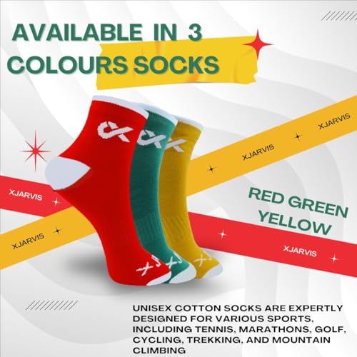 Xjarvis Moscow Ankle Socks For Men And Women  Moisture-Wicking, Ultimate Comfort, Odor Free, Breathable & Perfect For Gym Wear A