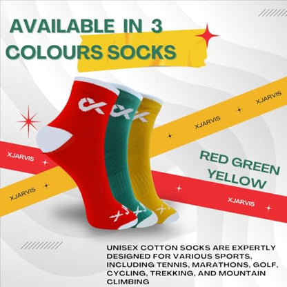 Xjarvis Moscow Ankle Socks For Men And Women  Moisture-Wicking, Ultimate Comfort, Odor Free, Breathable & Perfect For Gym Wear A