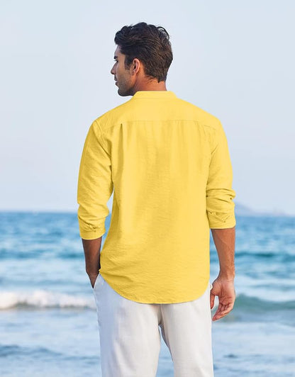 ROYALSCOUT Mens Button Down Cotton Casual Shirt Offering Wrinkle-Free Elegance Perfect for Workdays, Weekend Gatherings, or Tra