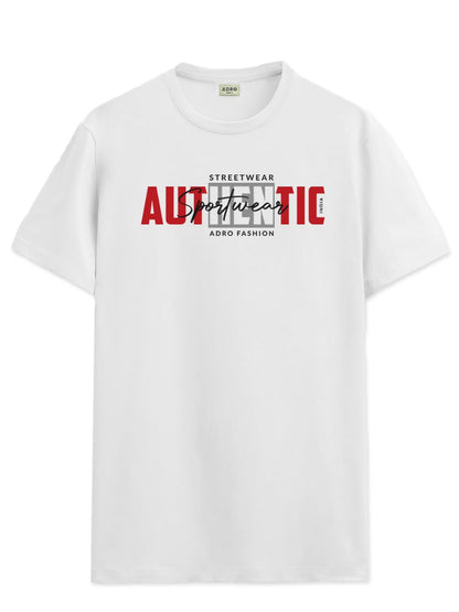 ADRO Men's Graphic Printed 100% Cotton T-Shirt - Regular Fit, Printed T-Shirts for Men (RN24-SPT-WH_White)