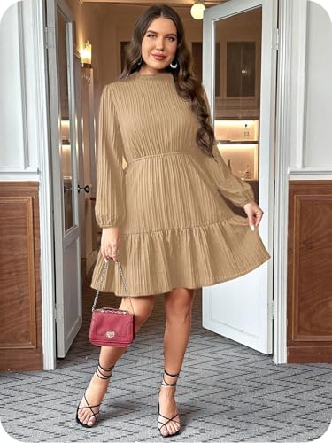 Leriya Fashion Poly Cotton Above The Knee Western Dress for Women (LF-W.DRESS-WD1254_Beige