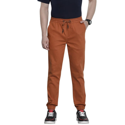 The Indian Garage Co Men Slim Fit Solid Mid-Rise Stretchable Chino Joggers
