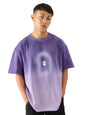 The Souled Store Mr. Soul Men and Boys Short Sleeve Round Neck Purple Graphic Printed Cotton Oversized T-Shirts