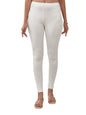 Lyra Women Solid Premium Cotton Ankle Length Leggings | Mid-Waist | Fashionwear White