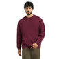 Nobero MenS Cotton Blend Crew Neck Sweatshirt (1M-Twss-R0005_Maroon